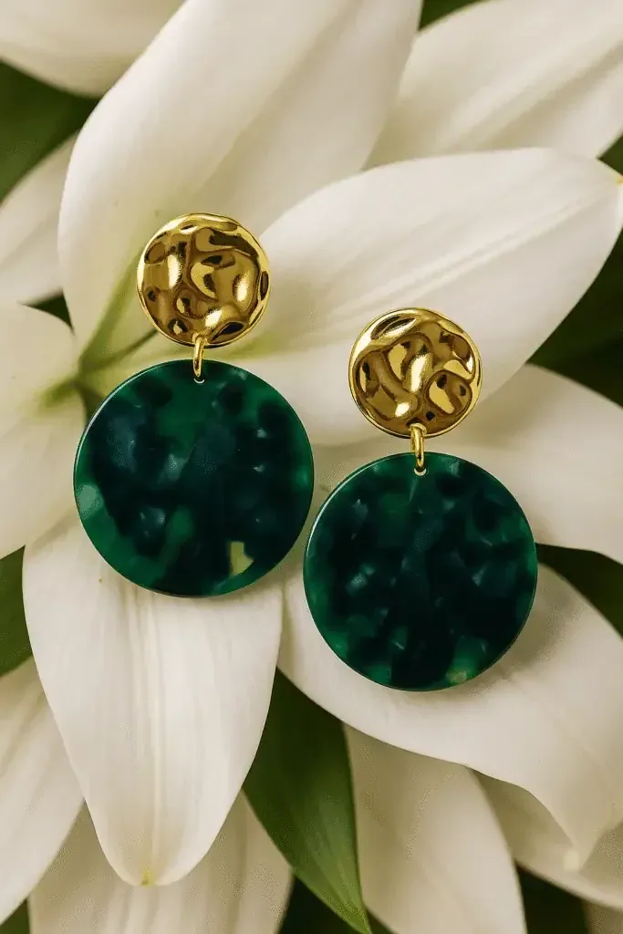 Kolczyki Szmaragdowa Elegancja