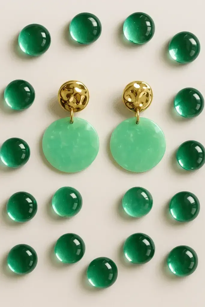 Kolczyki Zielony Blask