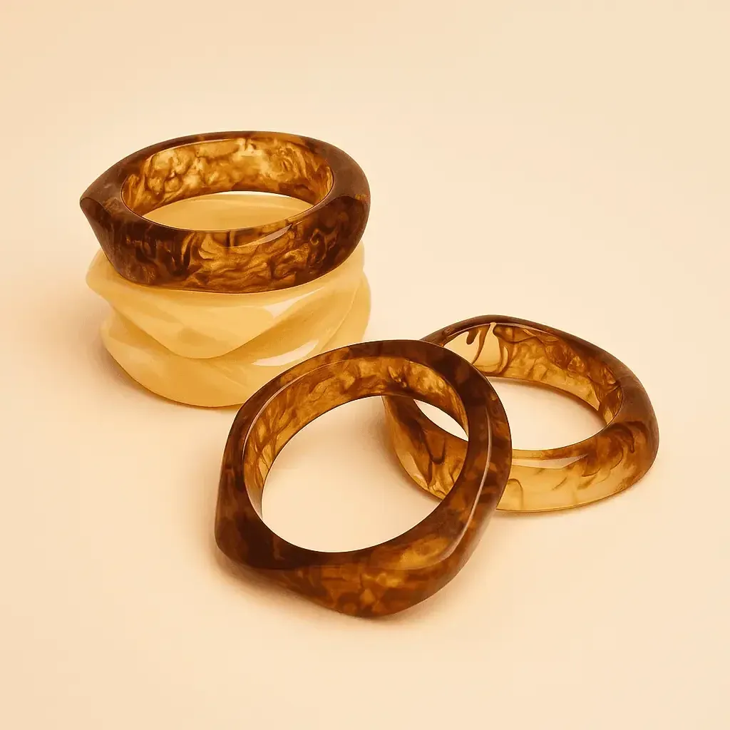 Zestaw 3 Bransoletek z Żywicy Zestaw 3 Bransoletek z Żywicy - Obraz 3