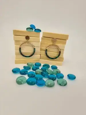 Kolczyki Zieleń Kerali