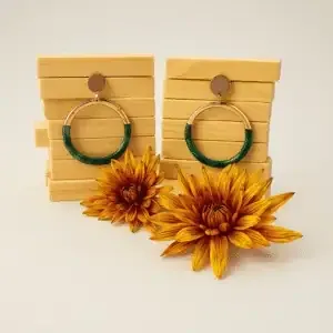 Kolczyki Zieleń Kerali