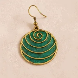 Kolczyki Indyjskie z Mosiądzu w etnicznym stylu handmade