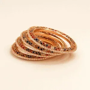 Bransoletki Indyjskie Royal Colors – zestaw 2 szt., ręcznie wykonane w Indiach, kolorowa biżuteria etniczna