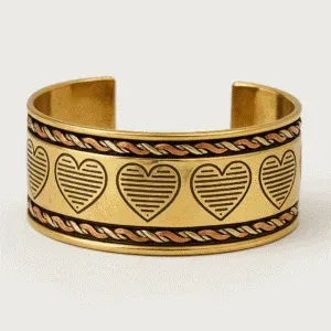 Indyjska etniczna bransoletka Hearts – ręcznie wykonana w Indiach z motywem serc
