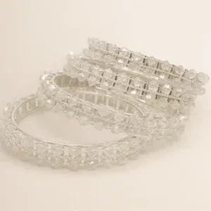 Indyjskie kryształowe bransoletki handmade zestaw 2 sztuki z Indii