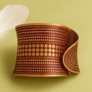 Indyjska orientalna bransoleta Red Gold – czerwono-złota biżuteria etniczna Polska