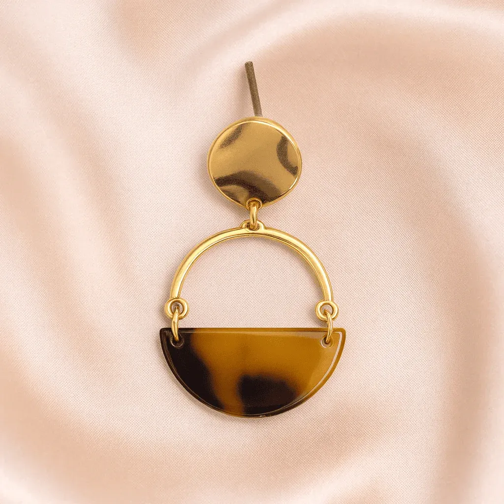 Kolczyki Żywiczne Half Moon Kolczyki Żywiczne Half Moon - Obraz 2